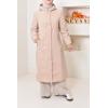 Women's beige reversible Winter parka