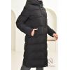 Women's long down jacket black Montreal