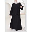 Hanna corduroy skirt set Black