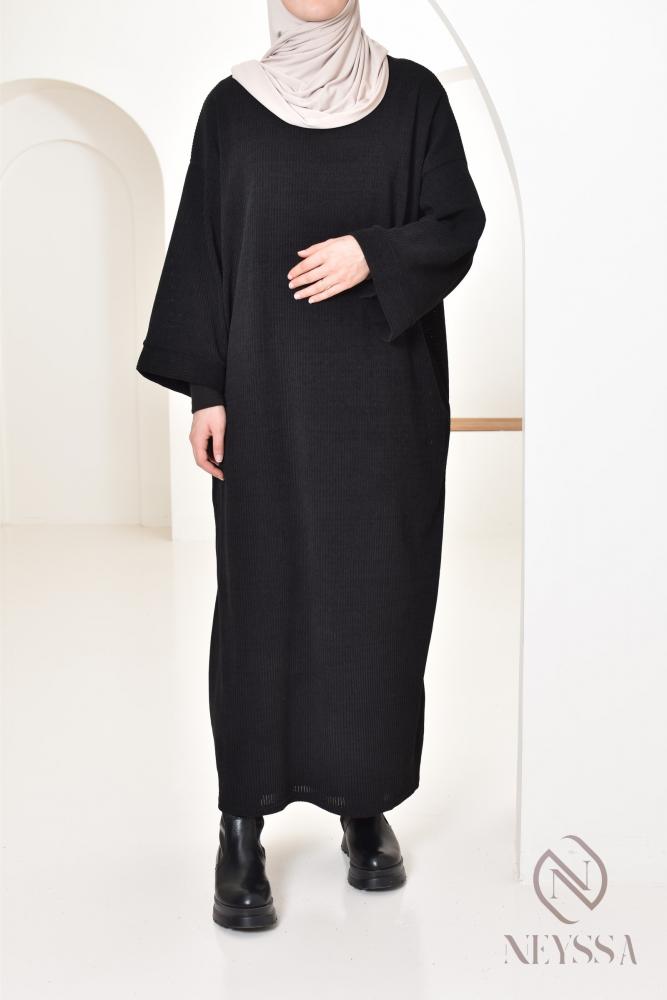 Abaya velours cotelé oversize pas cher