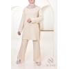 Set für Frauen aus Strick Comfy Beige