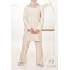 Set für Frauen aus Strick Comfy Beige