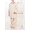 Set für Frauen aus Strick Comfy Beige