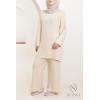 Beige Comfy knit set for women