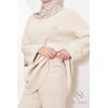 Beige Comfy knit set for women