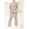 Damen-Set aus Strick Comfy Taupe