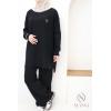 Women's woven knit set Urban Cocoon Black