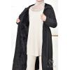 Long fur-lined parka Black