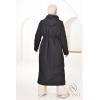 Long fur-lined parka Black