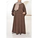 Hanna corduroy skirt set Iced Brown