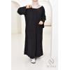 Robe longue T-shirt velours côtelé 