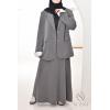 MONACO dark grey skirt suit set