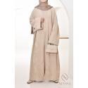 Kimono-Set aus Samt Modesty Beige