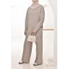 Damen-Ensemble aus gewebter Masche Essential Taupe