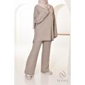 Women's woven knit set Iconic Taupe