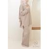 Damen-Ensemble aus gewebter Masche Iconic Taupe