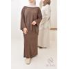 Douceur Chocolat tunic and woven skirt set