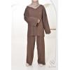 Women's Mood Chocolat woven knit set