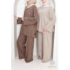 Women's Mood Chocolat woven knit set