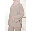 Ensemble femme maille tissée Mood Taupe