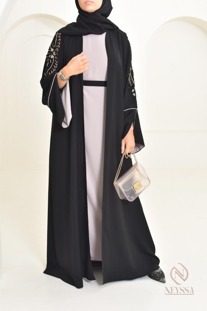 Abaya Dubaï JAWAARA Noire Neyssa Shop