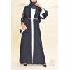 Abaya Dubaï JAWAARA Bleu Nuit Neyssa Shop