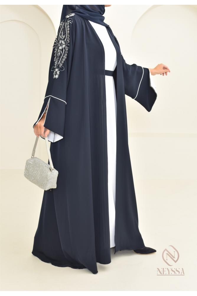 Abaya Dubai Blau Nacht Neyssa Shop