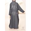 Midnight blue butterfly abaya Dubaï