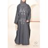 Midnight blue butterfly abaya Dubaï