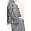 Abaya Dubaï papillon bleu nuit