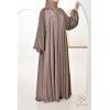 Abaya Dubai Strass Dark Nude Djita