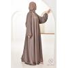 Abaya Dubai rhinestone Dark Nude Djita