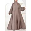 Abaya Dubai rhinestone Dark Nude Djita