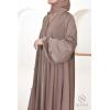 Abaya Dubai rhinestone Dark Nude Djita