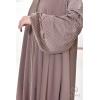 Abaya Dubai rhinestone Dark Nude Djita