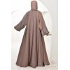 Abaya Dubaï strass Dark Nude Djita