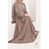 Abaya Dubai rhinestone Dark Nude Djita