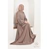 Abaya Dubai rhinestone Dark Nude Djita