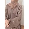 Abaya Dubaï strass Dark Nude Djita