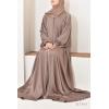 Abaya Dubaï strass Dark Nude Djita