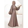 Abaya Dubaï strass Dark Nude Djita