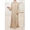 Abaya Dubaï strass Djita Beige