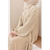 Abaya Dubaï strass Djita Beige