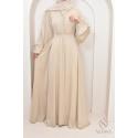 Abaya Dubai rhinestone HIND Beige