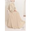 Abaya Dubaï strass Djita Beige