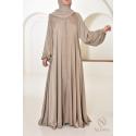 Abaya Dubai rhinestone HIND Nude