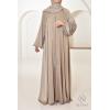 Abaya Dubai rhinestone Djita Nude