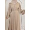 Abaya Dubai rhinestone Djita Nude