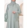 Abaya Dubaï strass Reem Vert d'eau