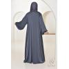 Abaya Dubai Kimono SALIMA grey blue